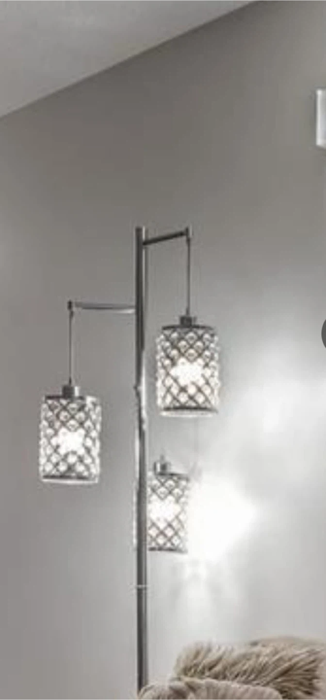 3-Light Crystal Floor Lamp