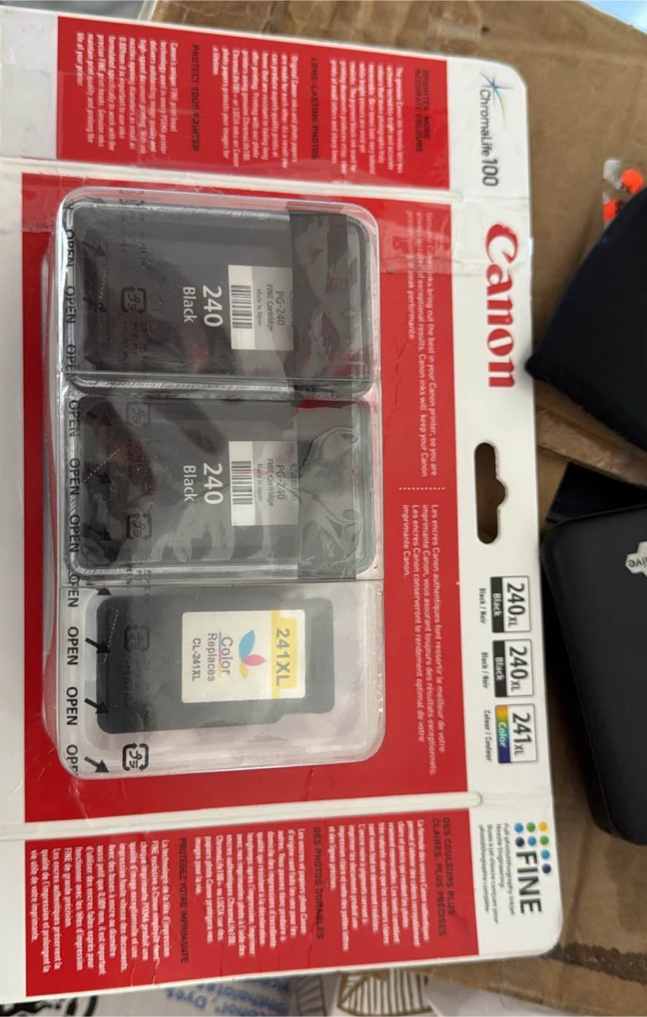 Canon PG-240 and CL-241XL Ink Cartridges