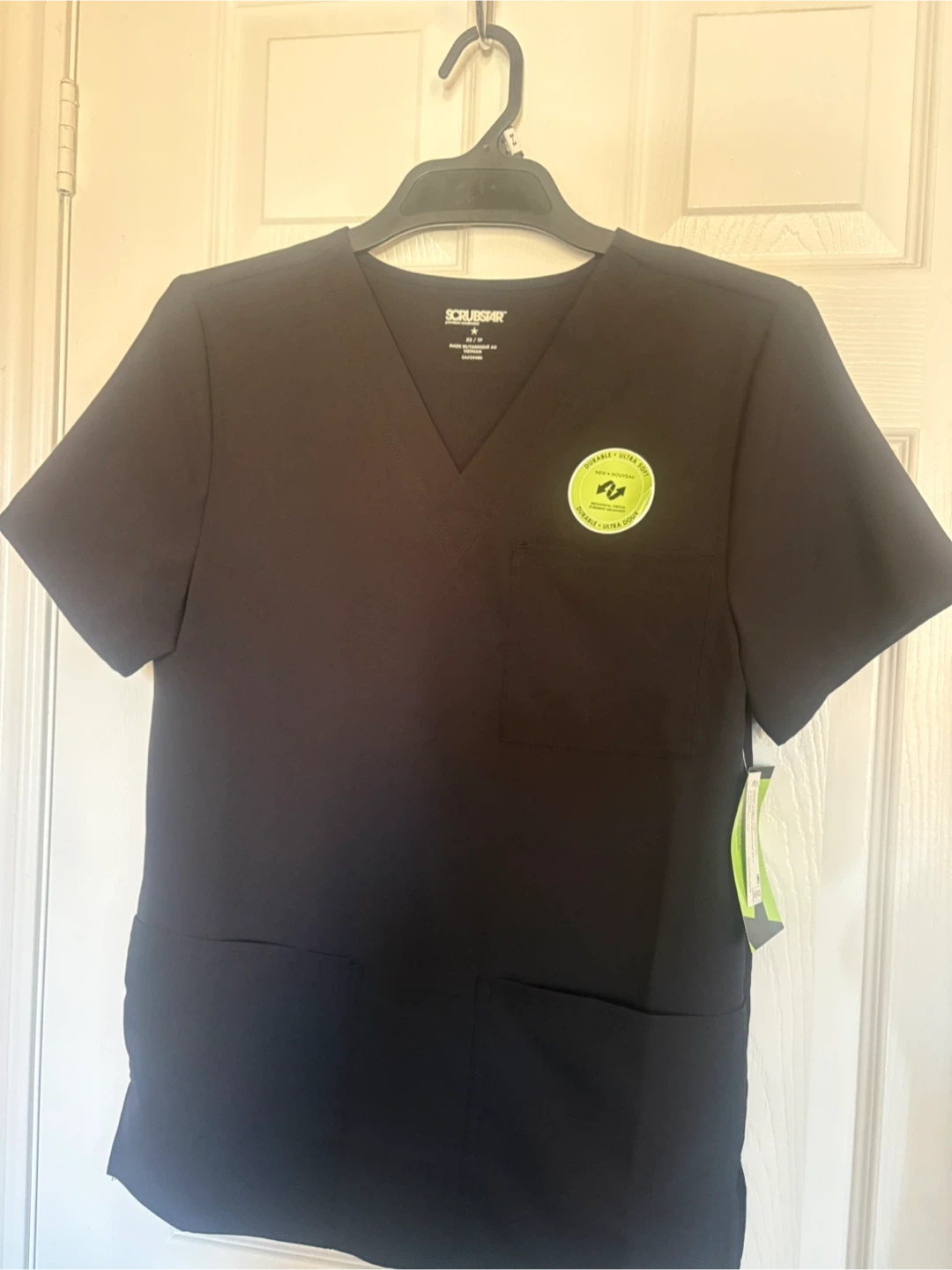SCRUBSTAR V-Neck Scrub Top Black