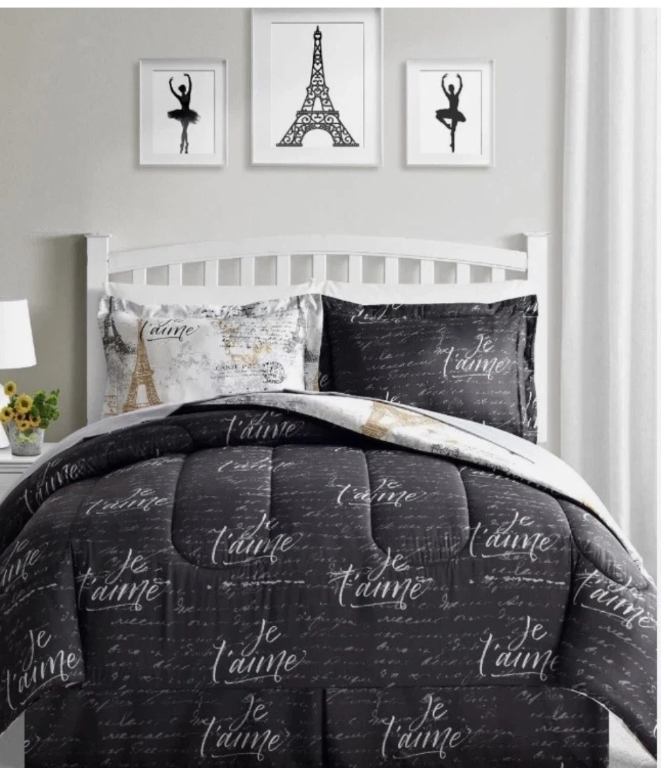 Paris cal king comforter set