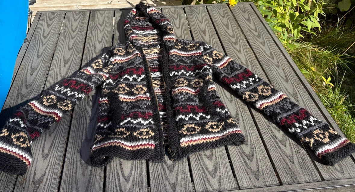 ONLY Fair Isle Knit Zip-Up Hoodie