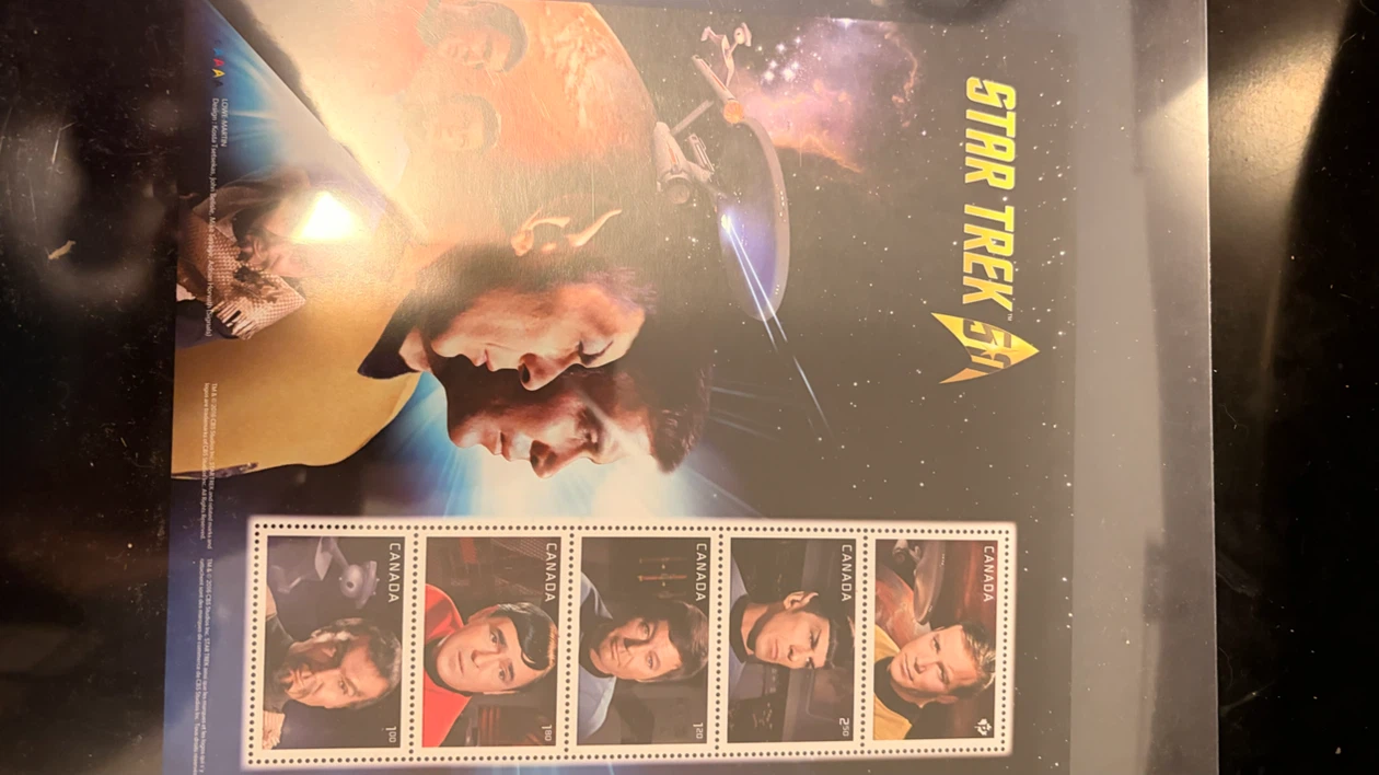 Star Trek 50th Anniversary Canada Post Stamp Sheet