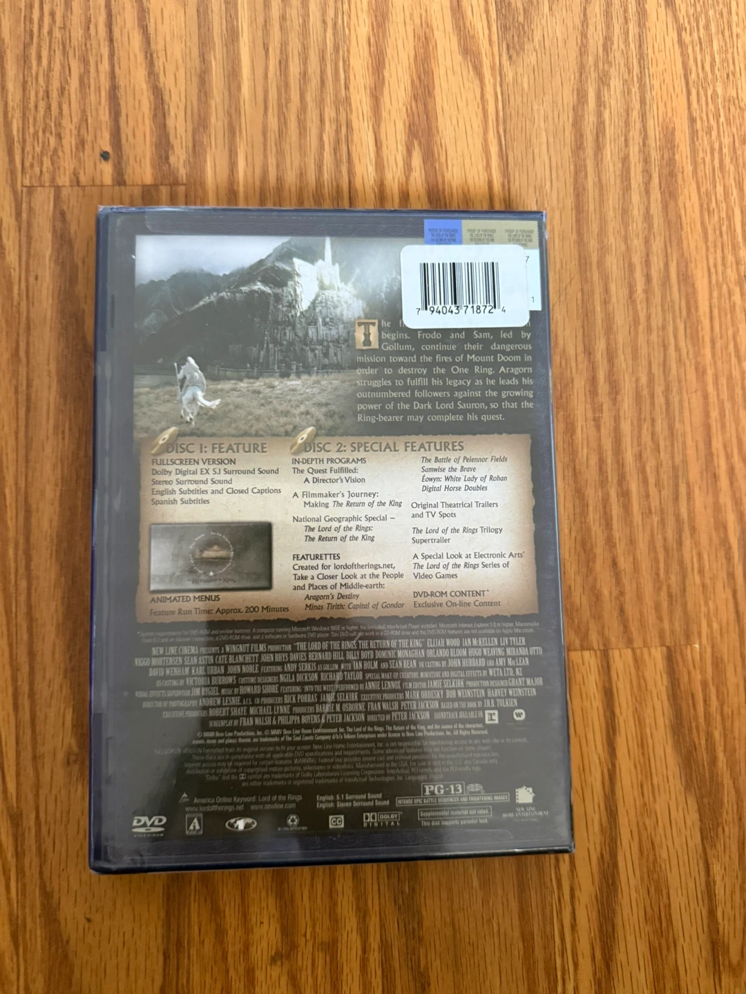 The Lord of the Rings: The Return of the King DVD - photo 2