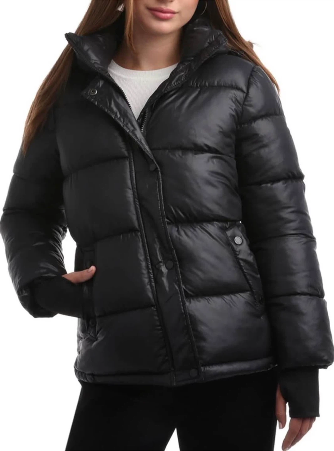 Steve Madden Quilted Puffer Moto Jacket