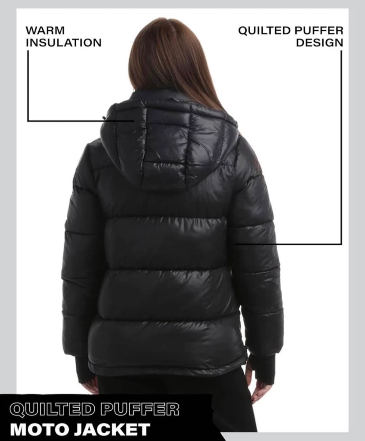 Steve Madden Quilted Puffer Moto Jacket - photo 2