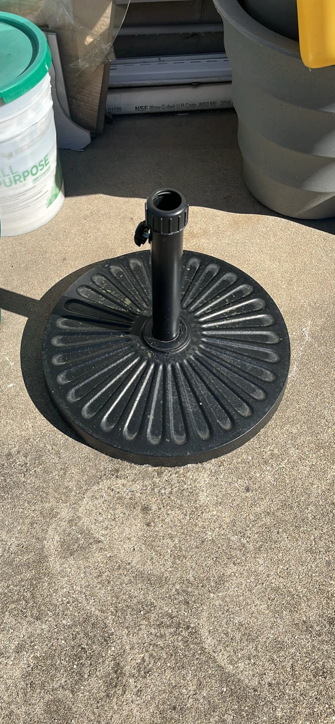 Black Patio Umbrella Stand