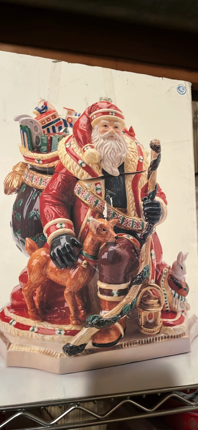 Santa Cookie Jar 10”
