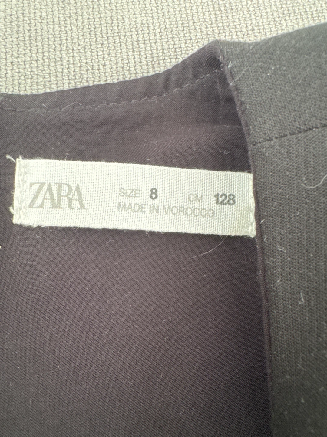 Zara Girls Black Dress with White Bow - photo 2