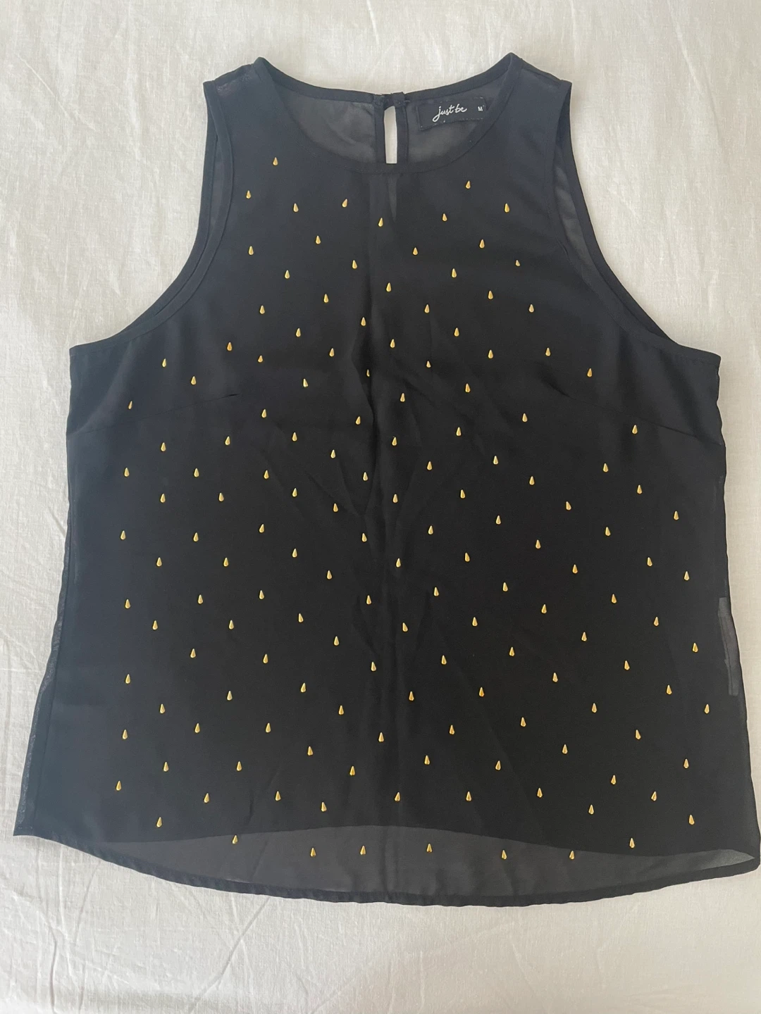 Black Studded Sleeveless Blouse - photo 3