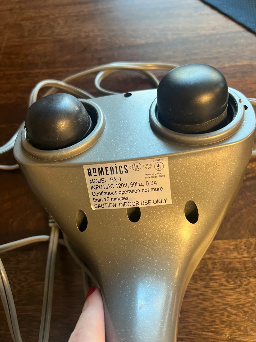 Homedics Pa-1 Professional Percussion Massager Variable Speed - photo 2