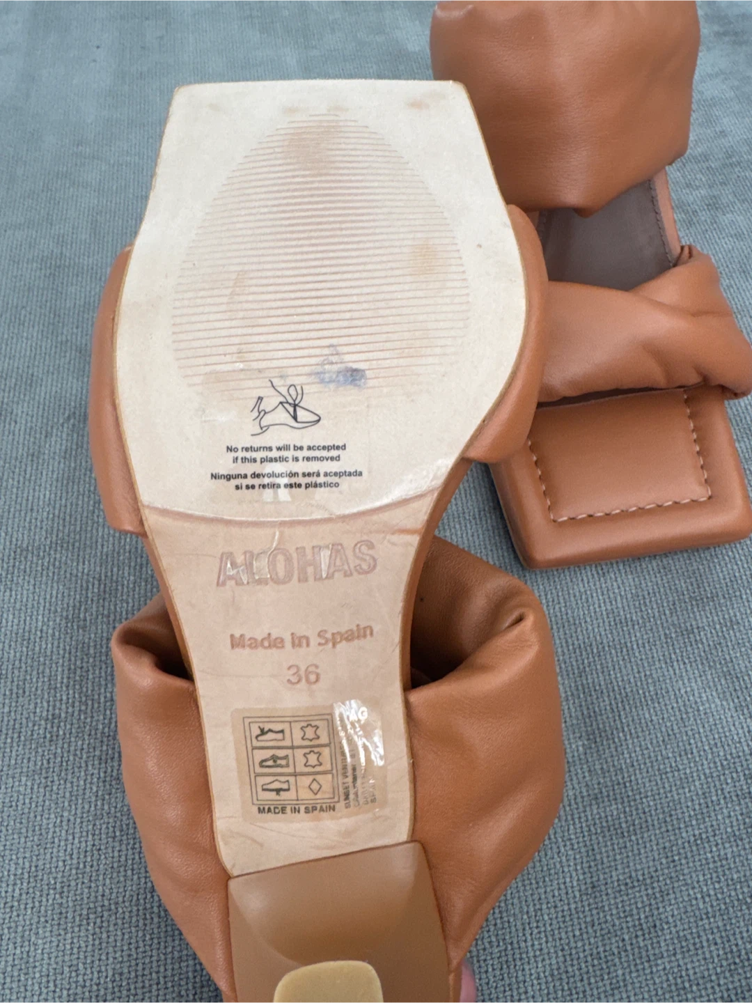 Alohas Leather Sandals - Brown - photo 2