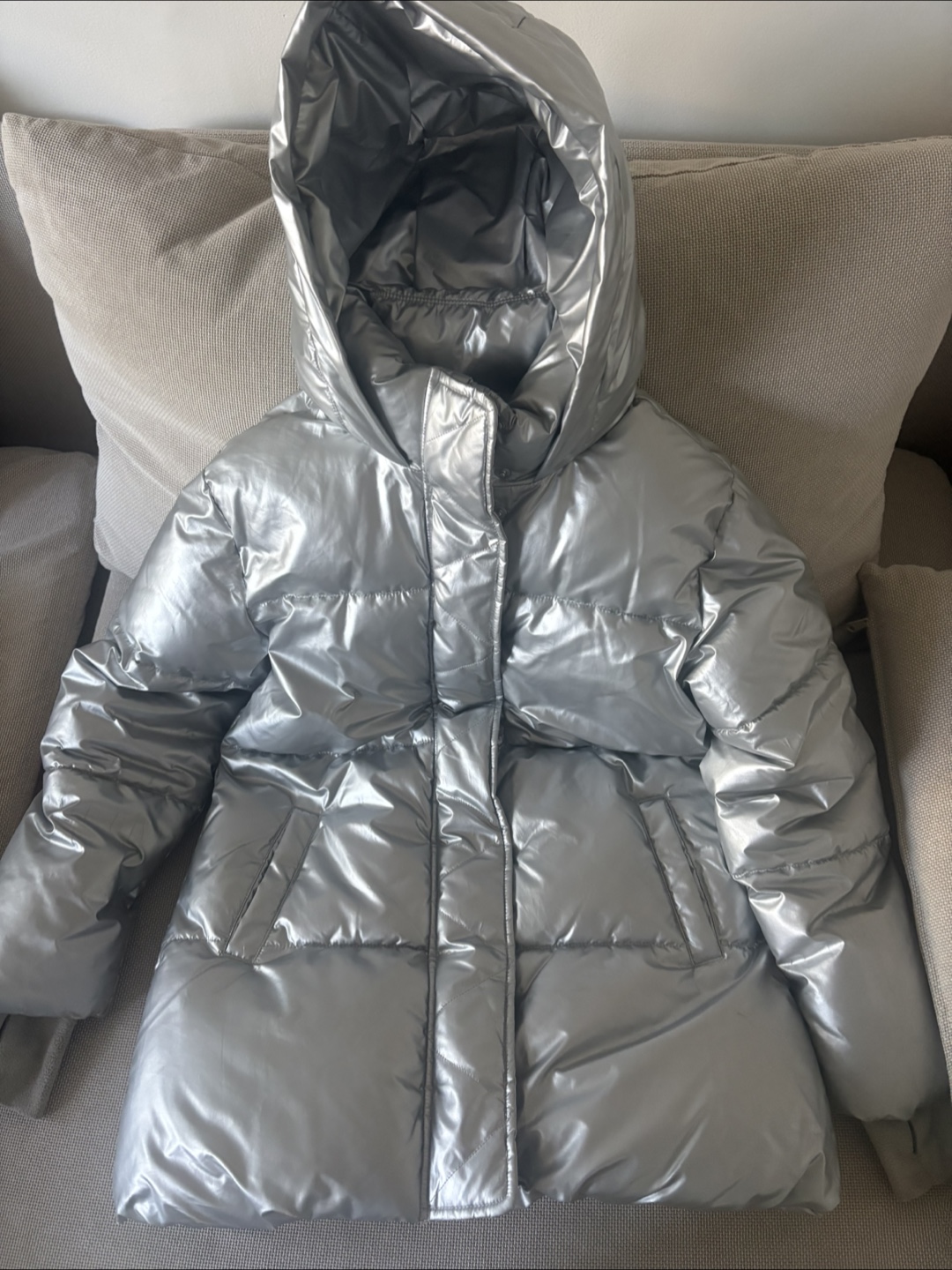 Gap Kids Silver Puffer Jacket