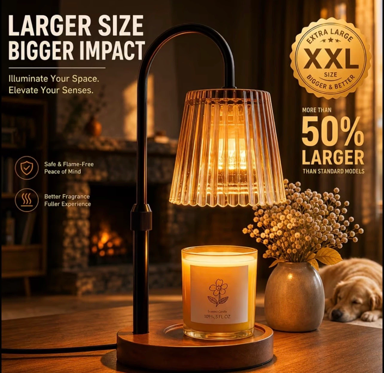 Adjustable Candle Warmer Lamp