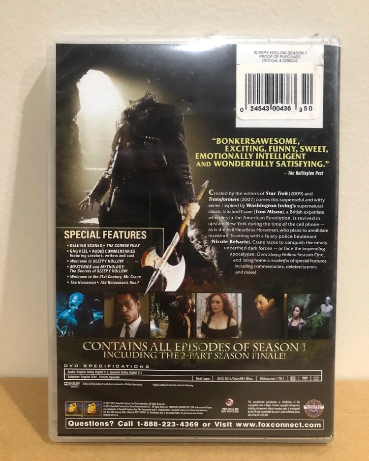 Sleepy Hollow: The Complete First Season DVD - photo 2