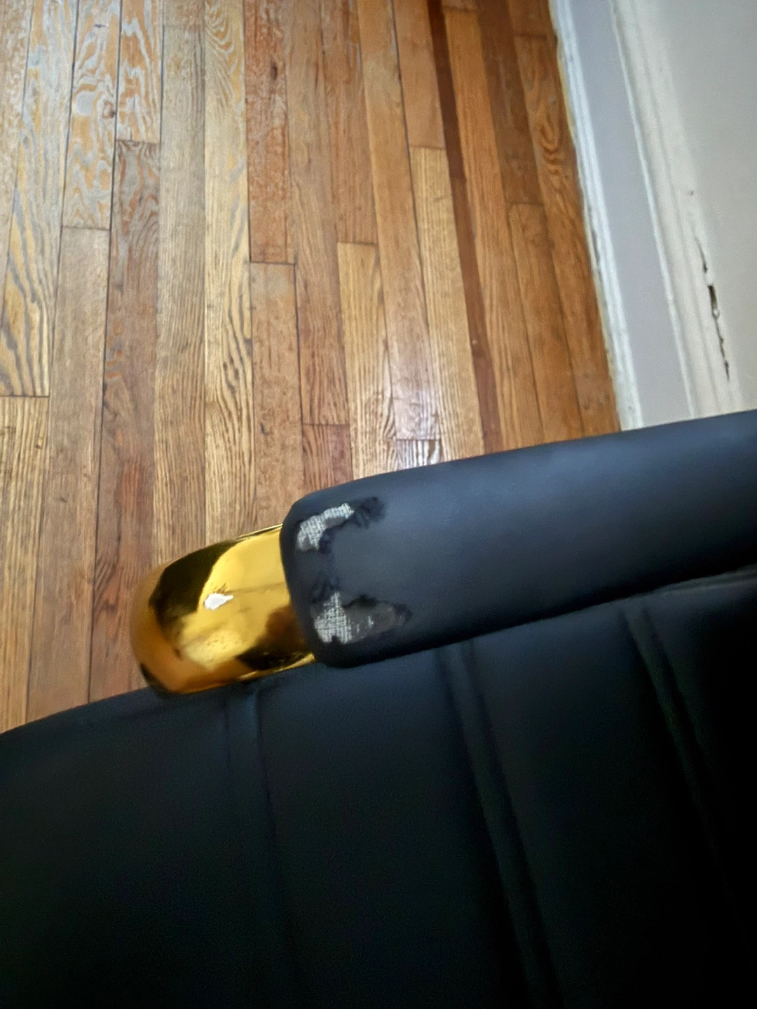 Black Office Chair with Gold Base - photo 2