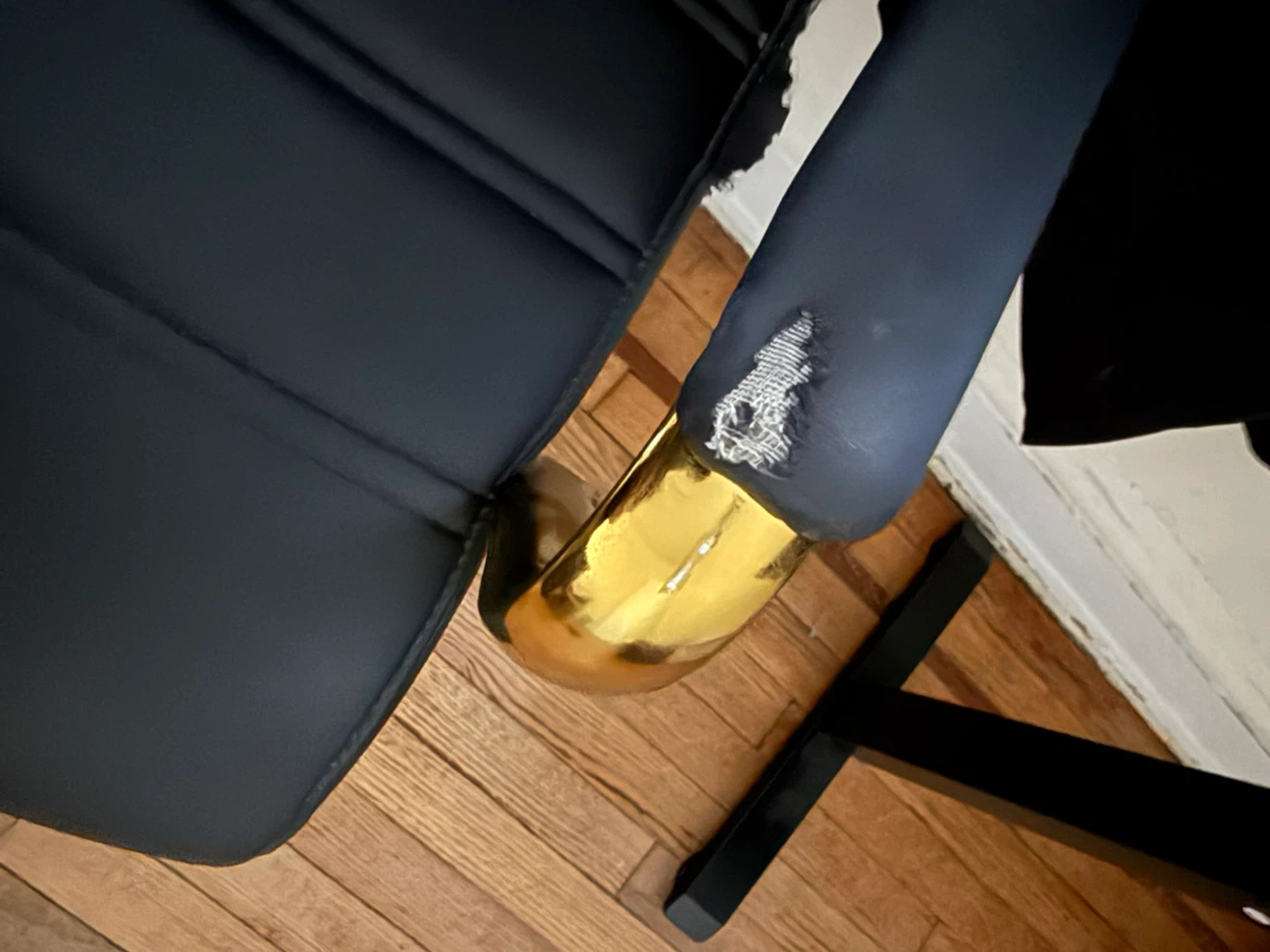 Black Office Chair with Gold Base - photo 3