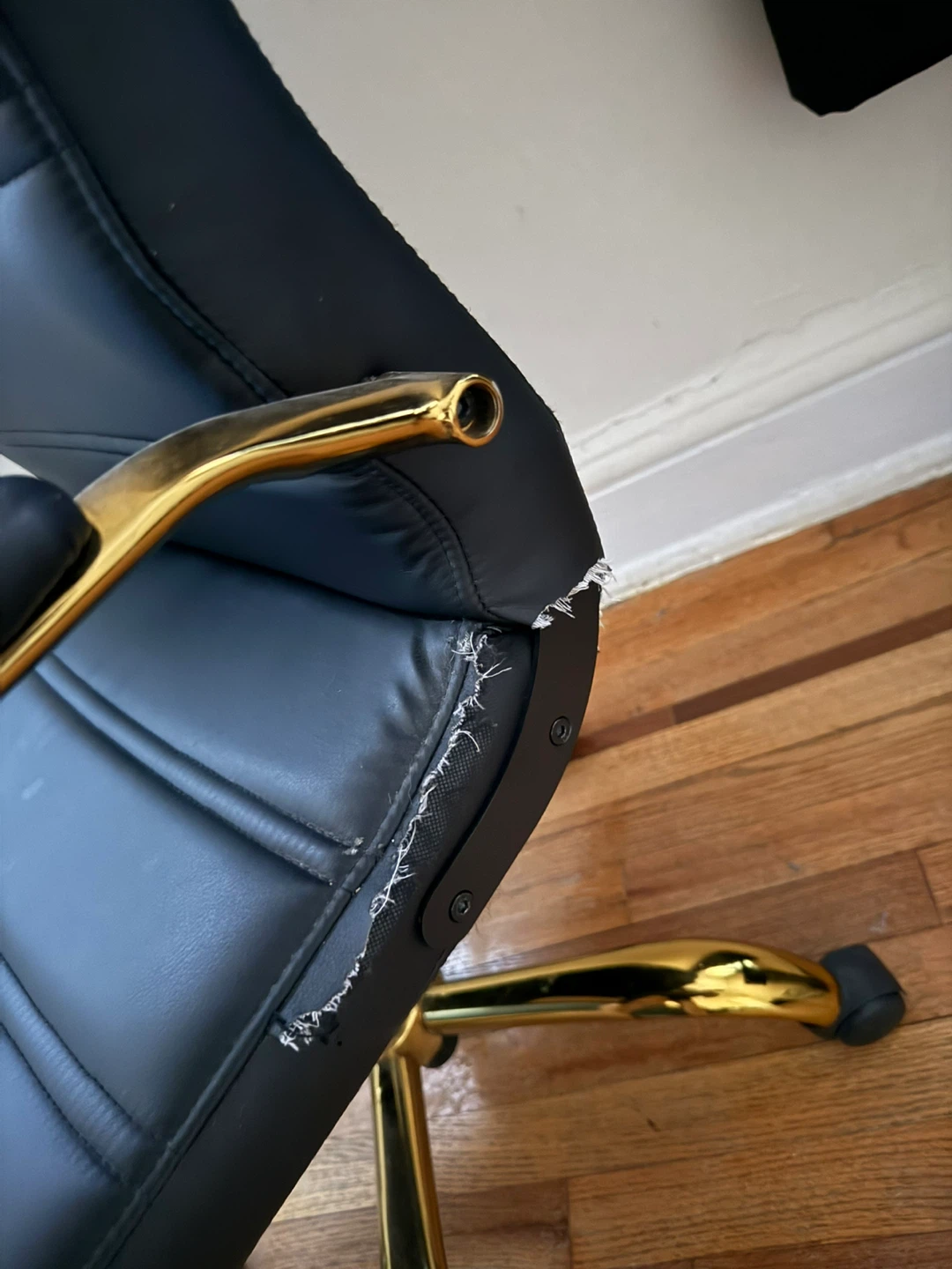 Black Office Chair with Gold Base - photo 4