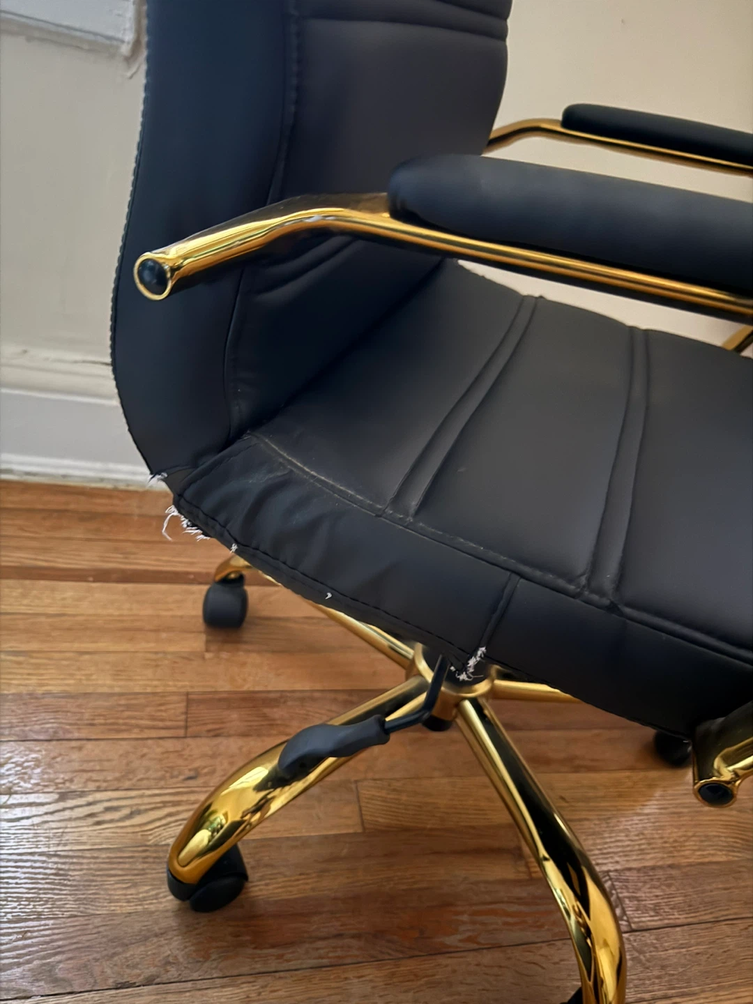 Black Office Chair with Gold Base - photo 5