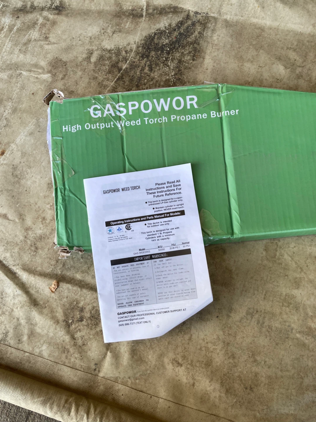 GASPOWOR High Output Weed Torch Propane Burner