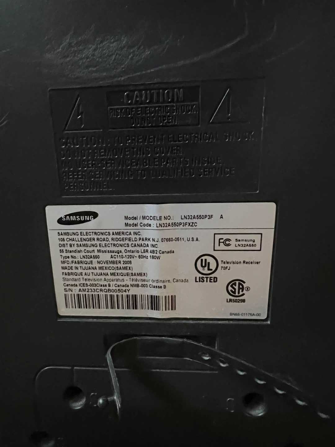 Samsung 32 inch LCD TV (LN32A550P3F) - photo 3