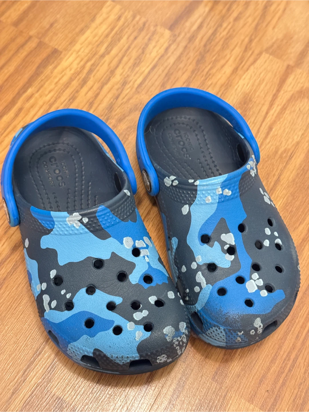 Kids Crocs Clogs Blue Camo Size 10 - photo 2