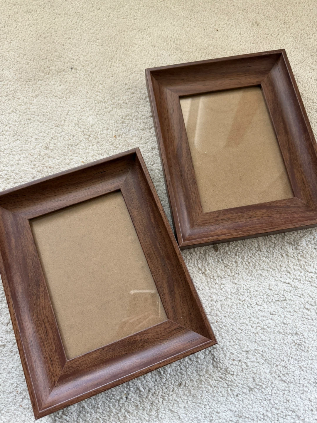 Set of Two Wood-Finish Photo Frames