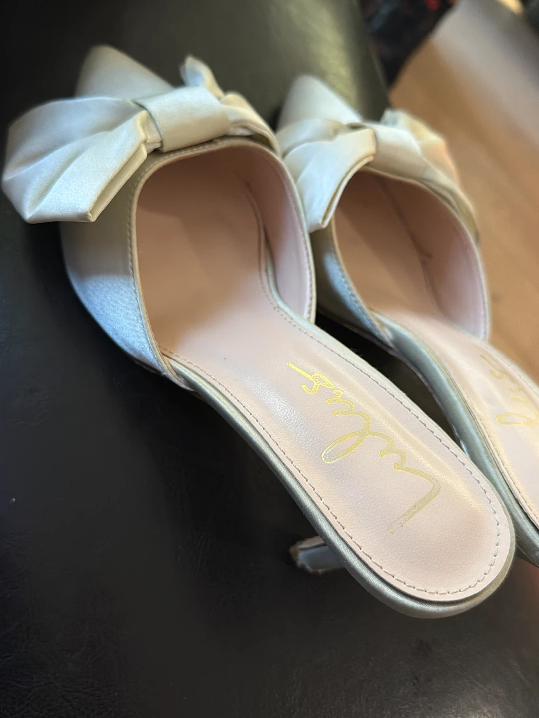 Lulus Satin Bow ivory Heels - photo 2