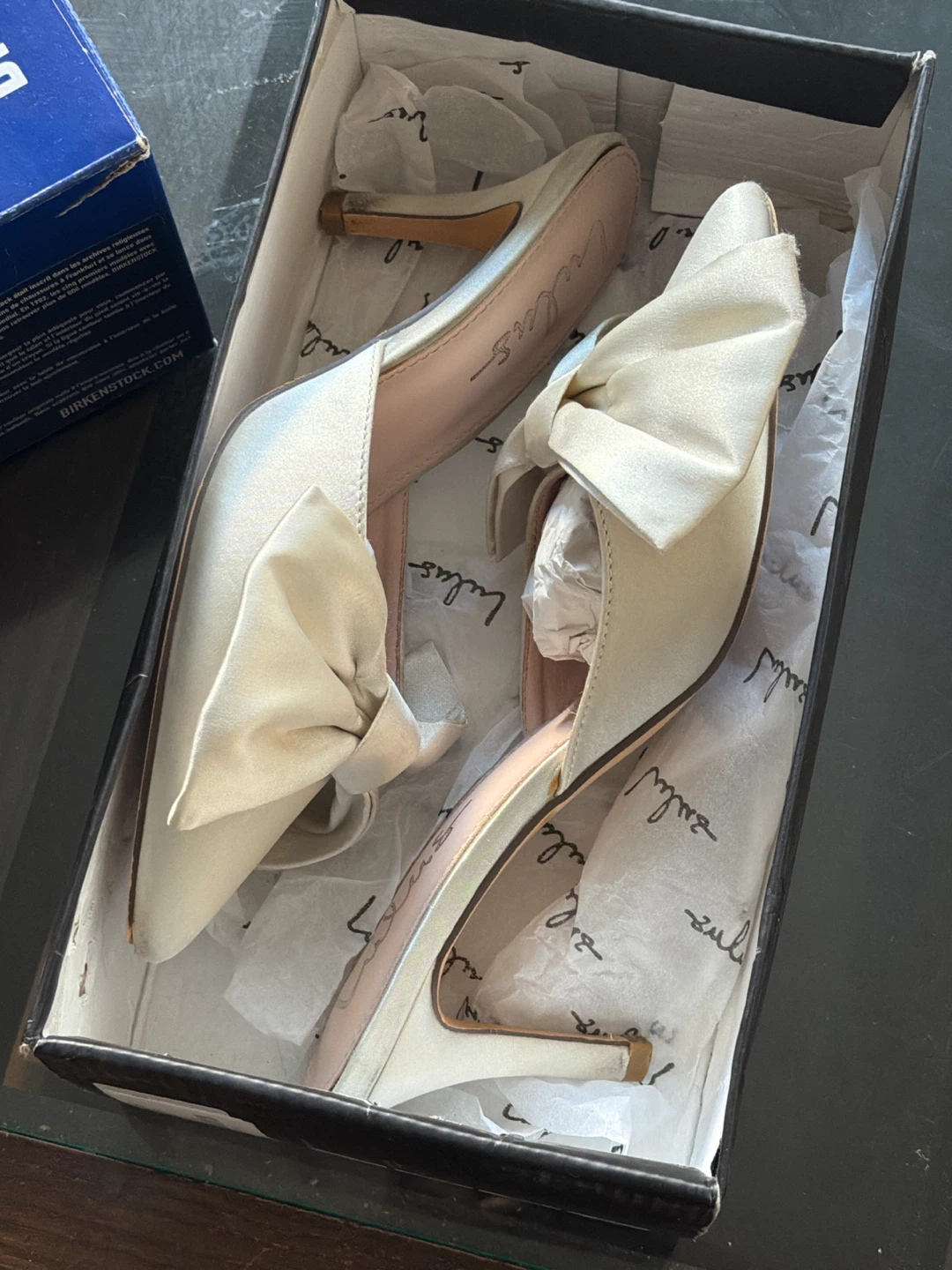 Lulus Satin Bow ivory Heels - photo 3