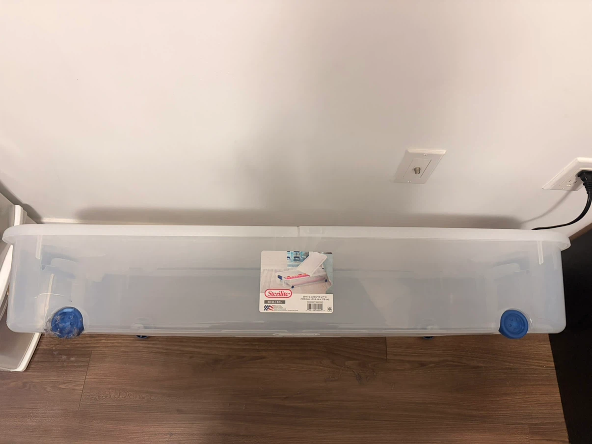 Sterilite 66 Qt Under-Bed Storage Box with Wheels - photo 4