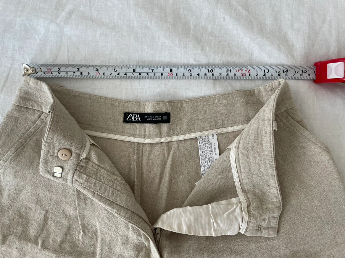 Zara Linen Blend Shorts Beige - photo 2