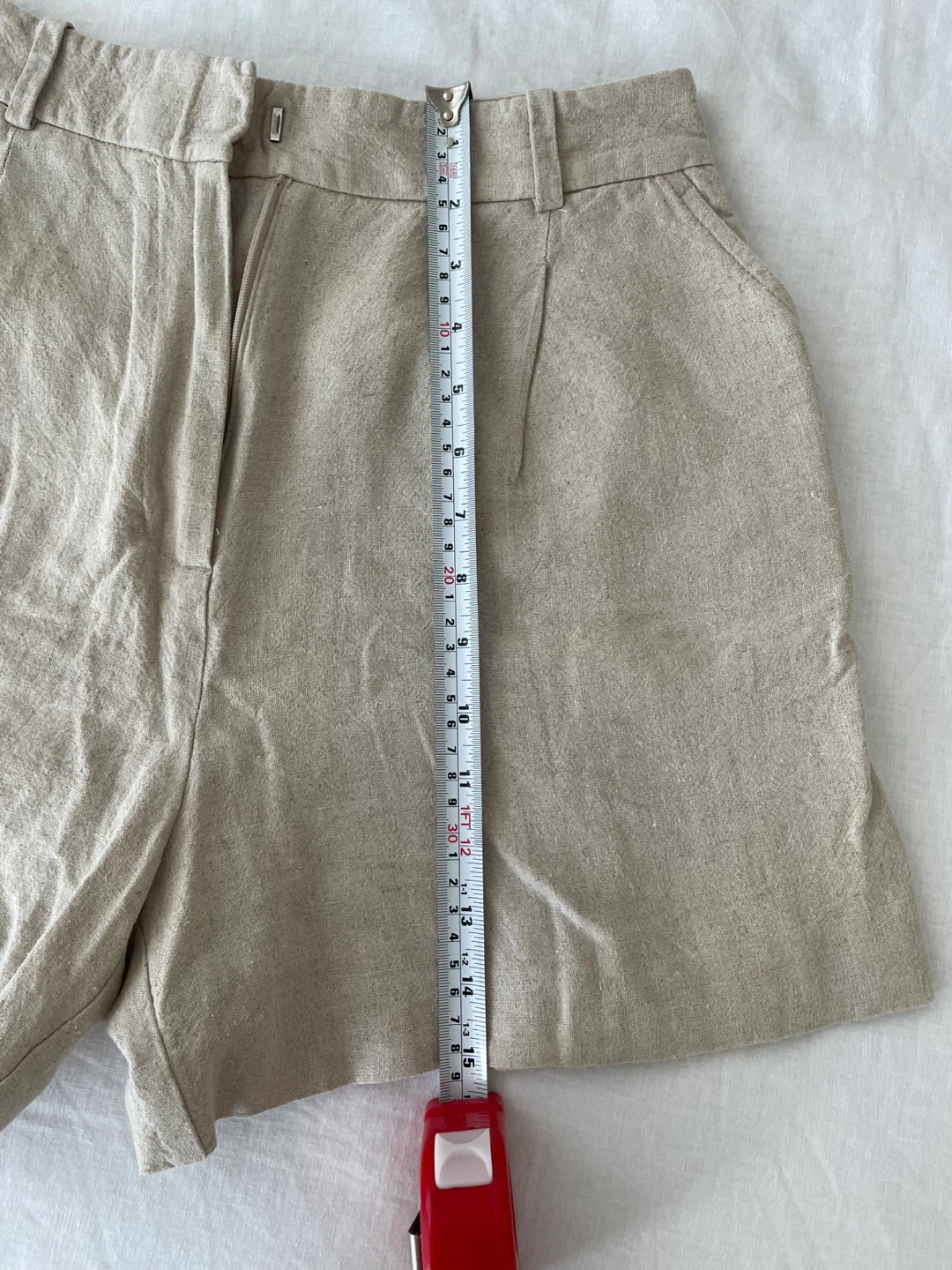 Zara Linen Blend Shorts Beige - photo 4
