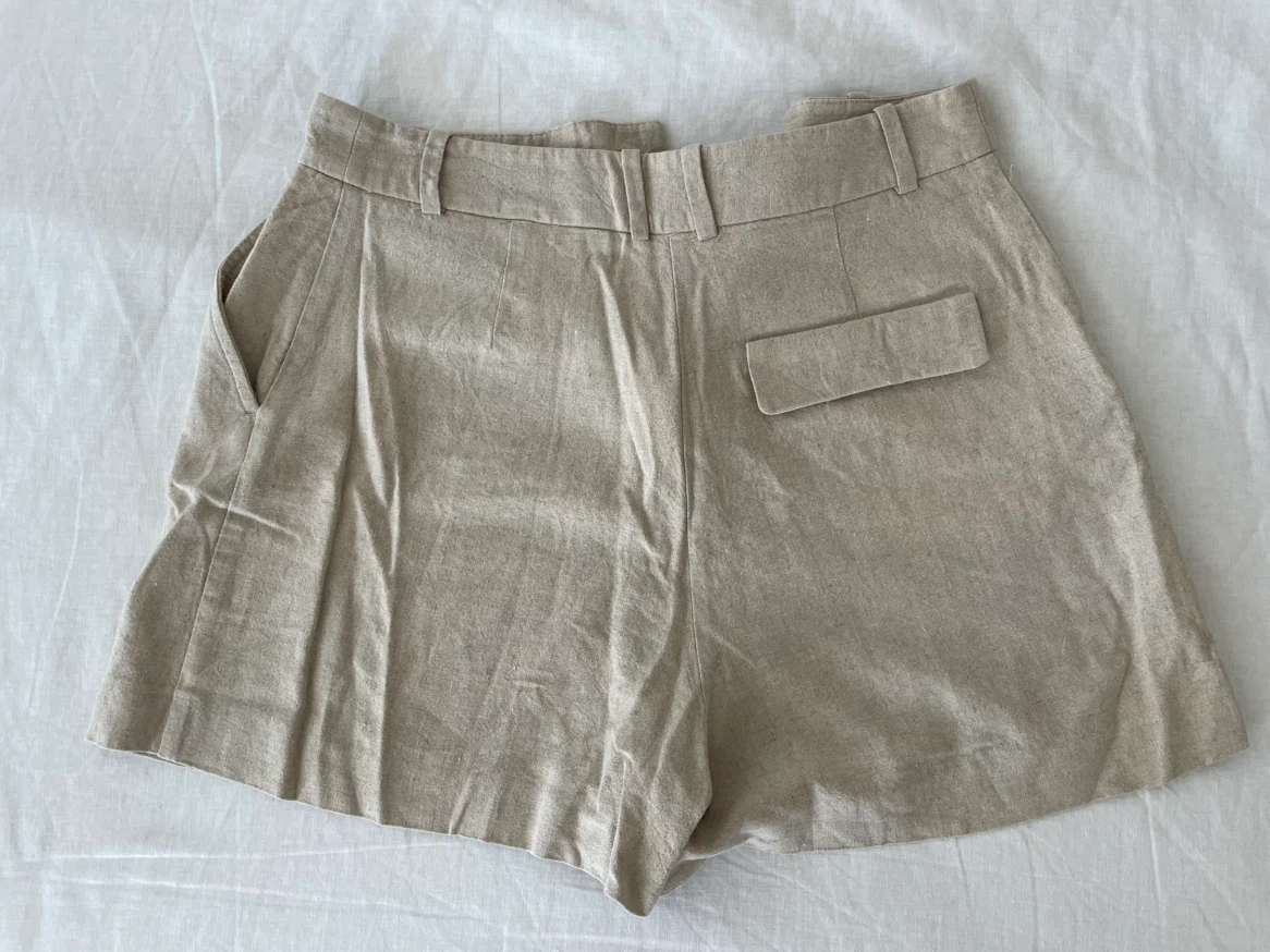 Zara Linen Blend Shorts Beige - photo 5