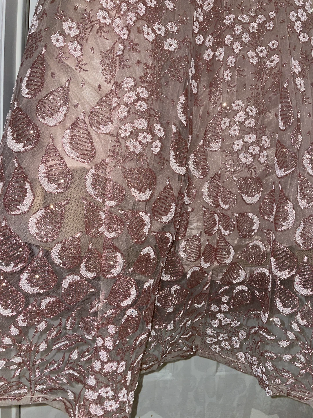 light pink/rose gold Anarkali Evening gown - photo 4