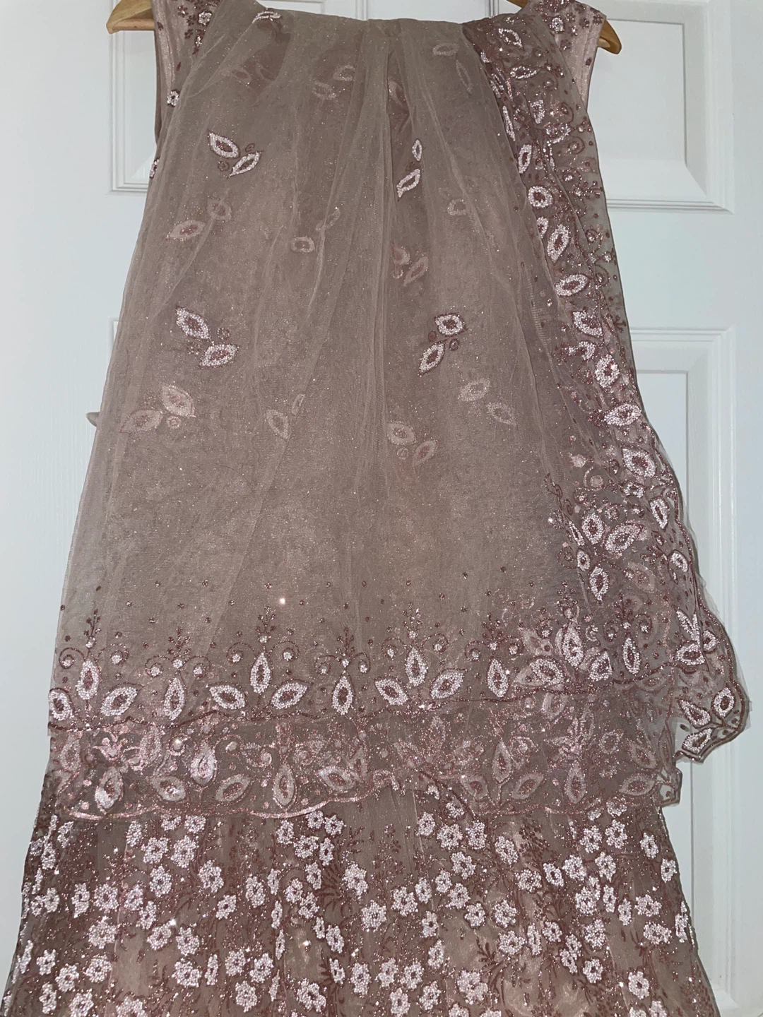 light pink/rose gold Anarkali Evening gown - photo 5