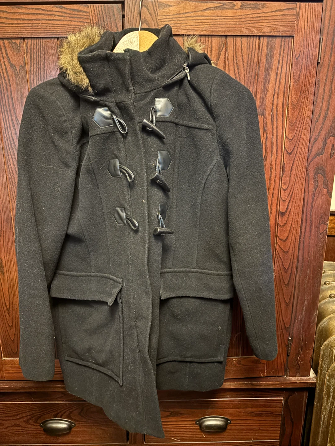 Size 10 women’s Marc New York Black Duffle Coat Size 10