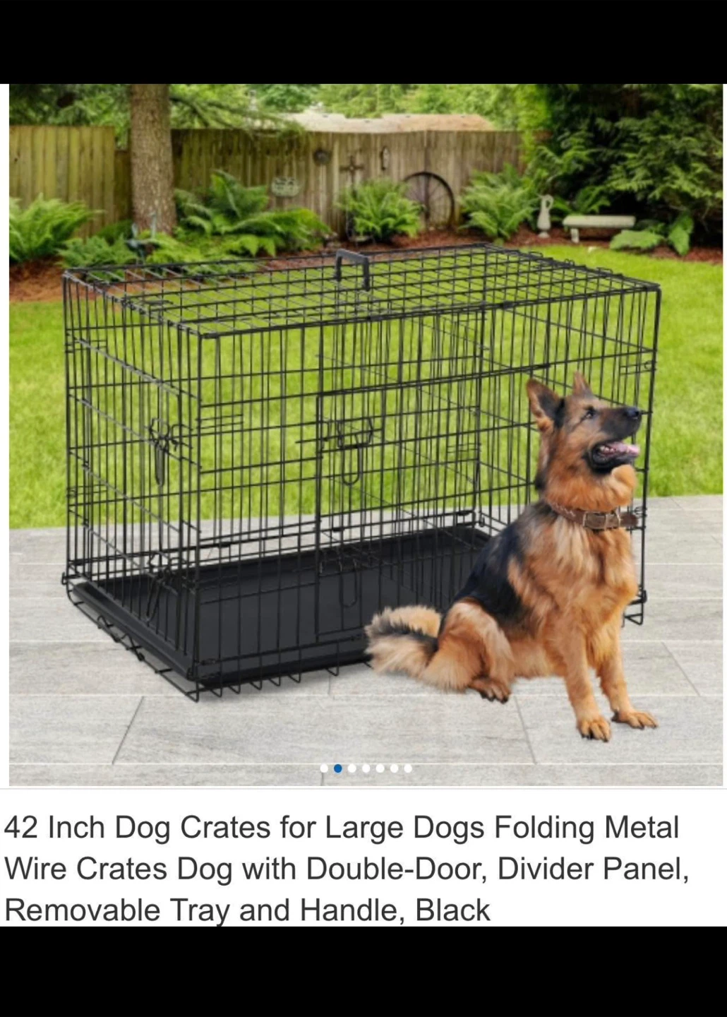 42-Inch Folding Metal Dog Crate - photo 3