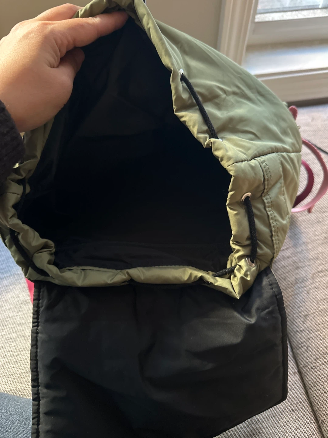 GANNI green and pink backpack - photo 3