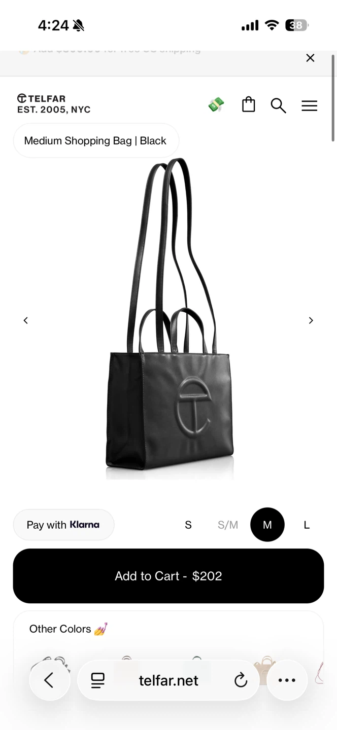 Telfar Medium Shopping Bag in Black - photo 2