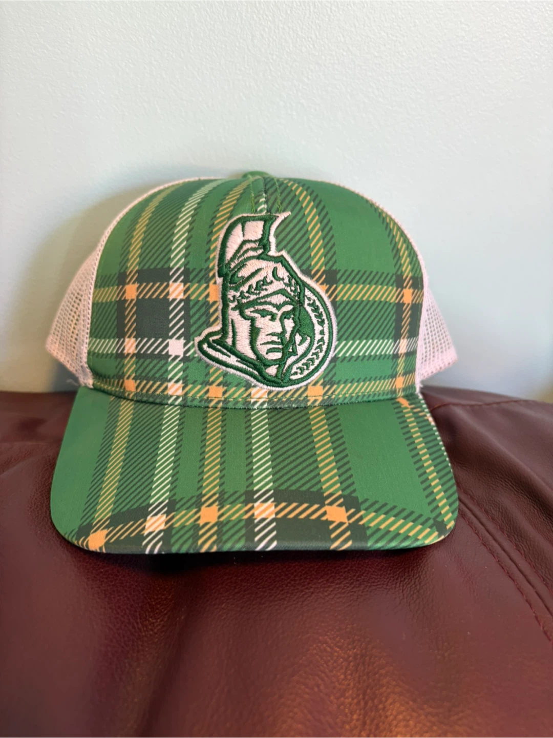 Ottawa Senators Adidas Plaid Trucker Hat
