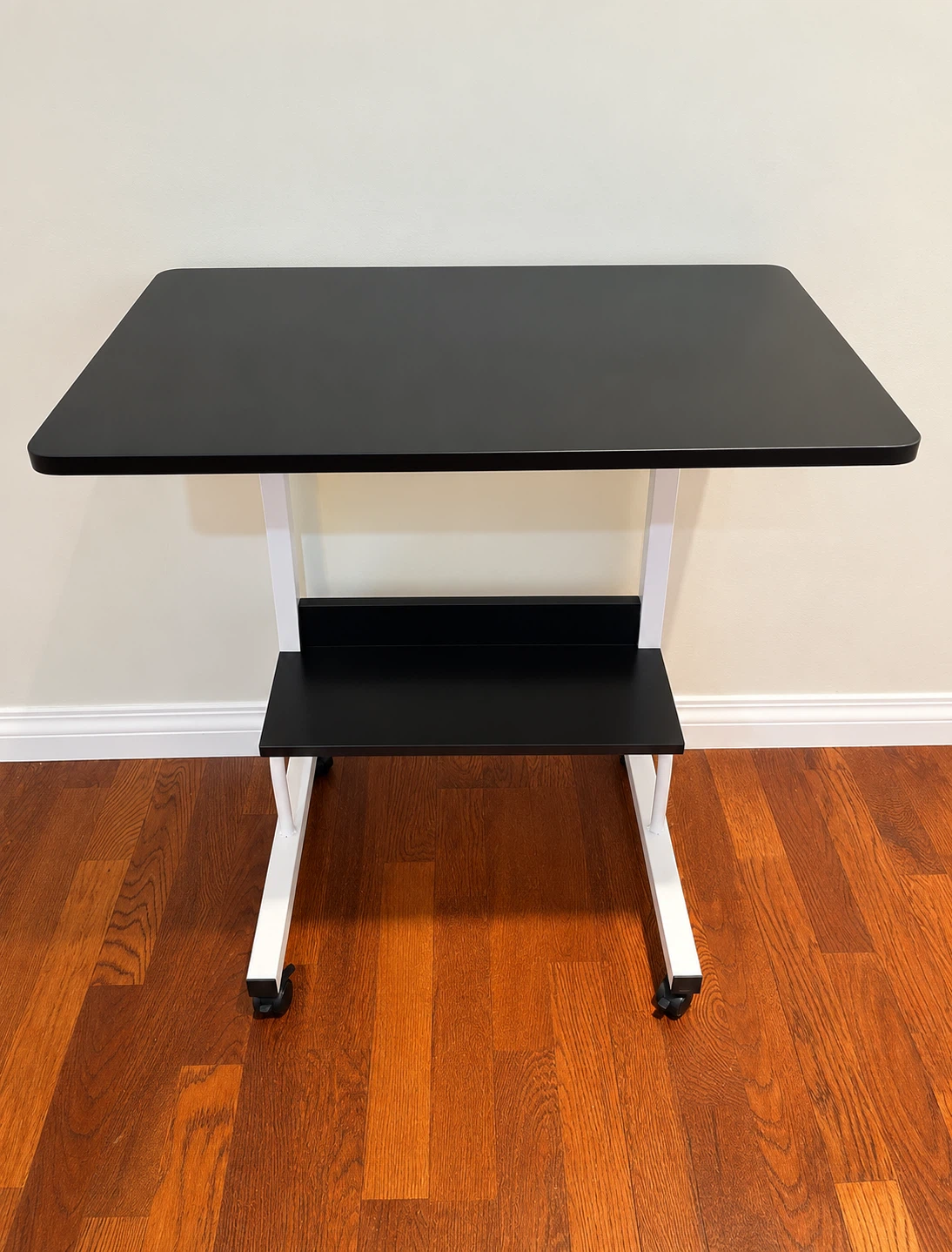 Height Adjustable Table, Rolling Side Desk, Black