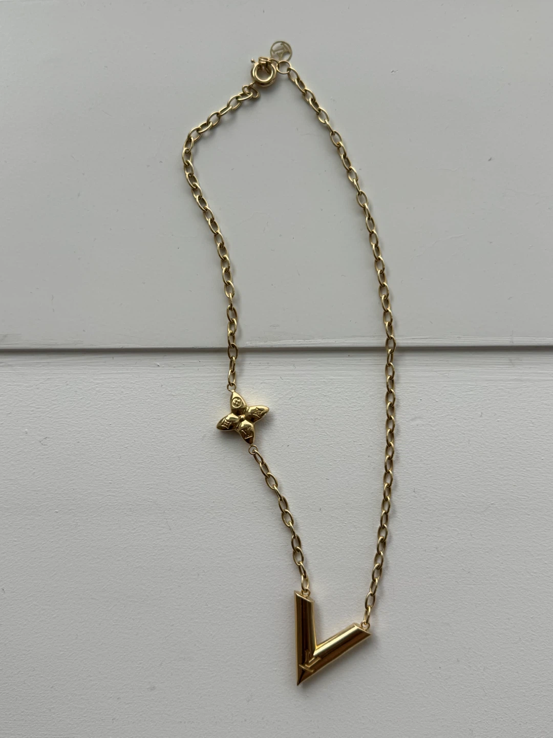 18K Gold LV inspired necklace