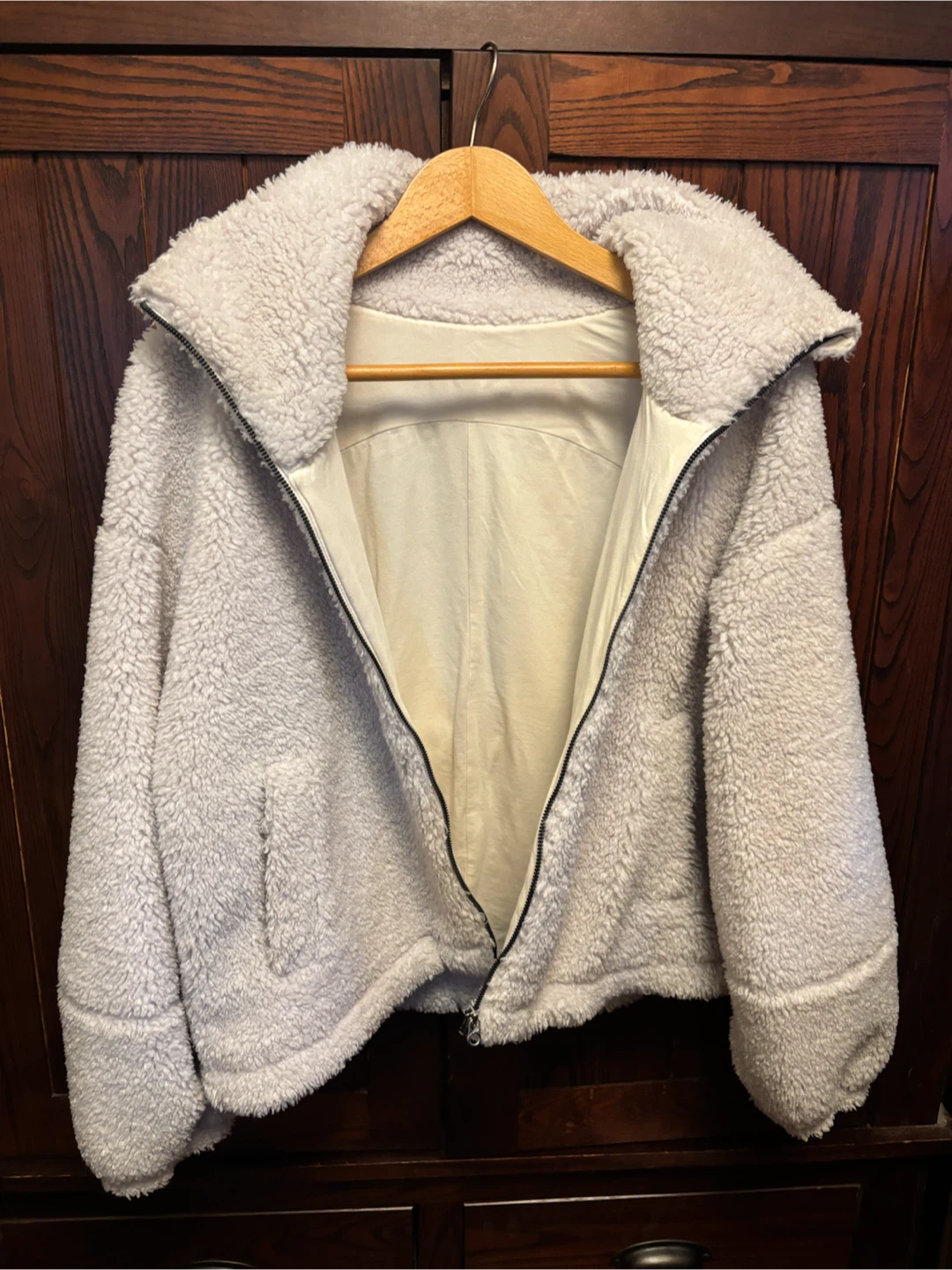Lululemon White Sherpa Zip-Up Jacket - photo 3