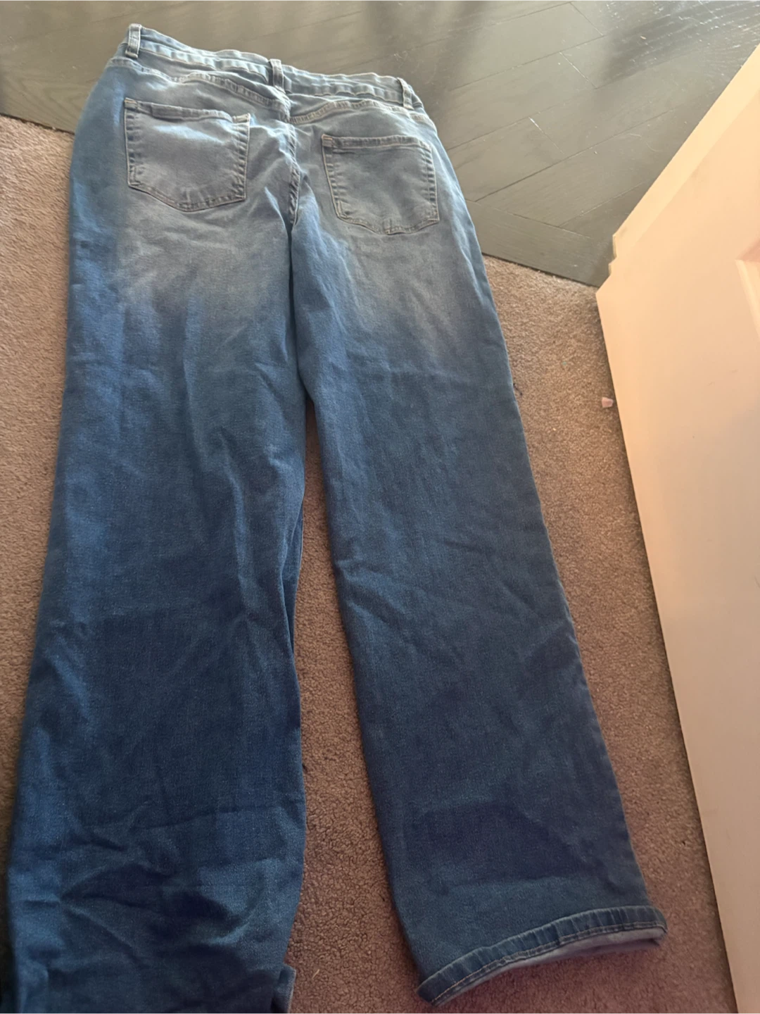 Blue Denim Wide-Leg Jeans - photo 2