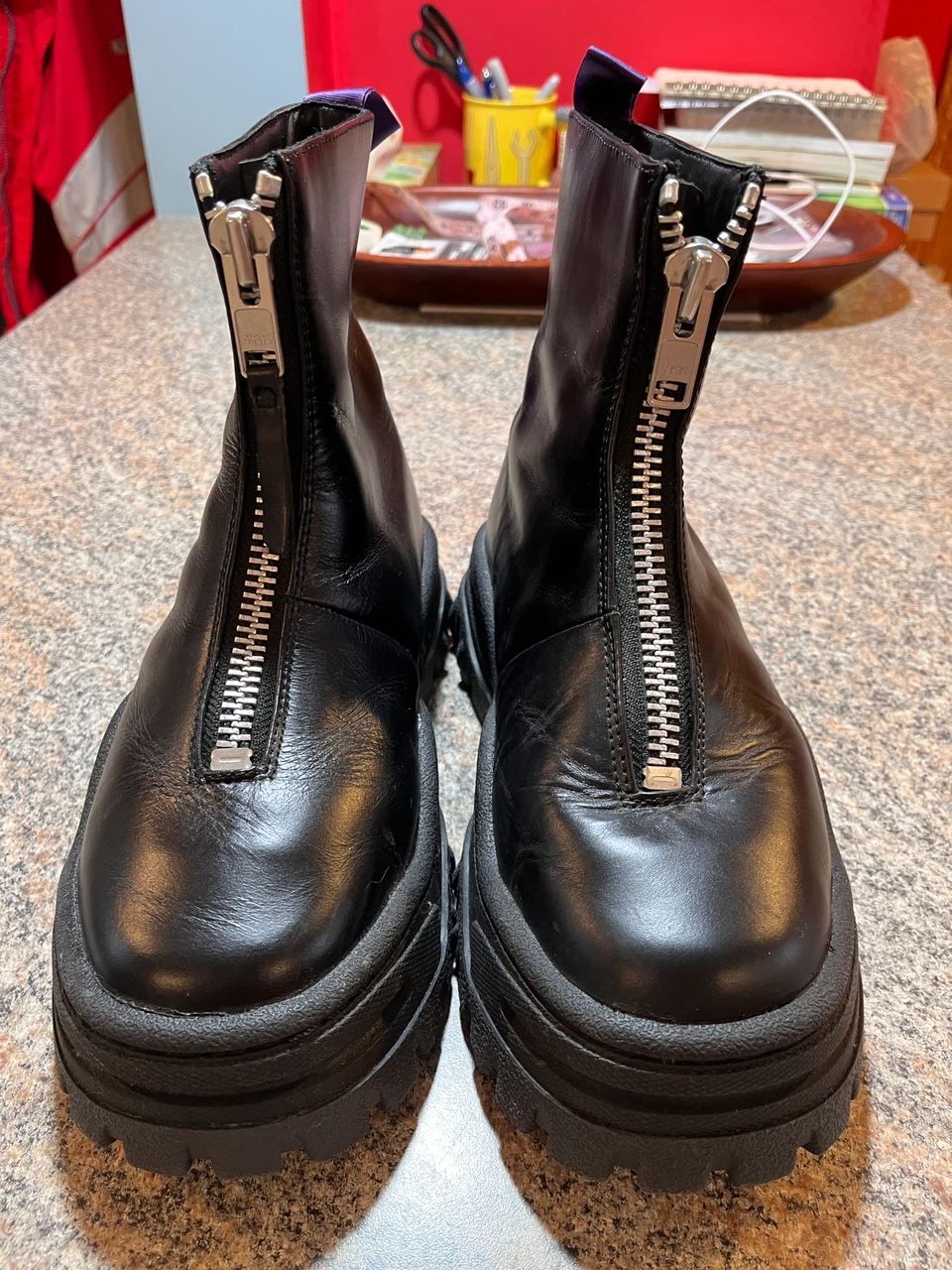 Eytys Black Leather Boots Size 37