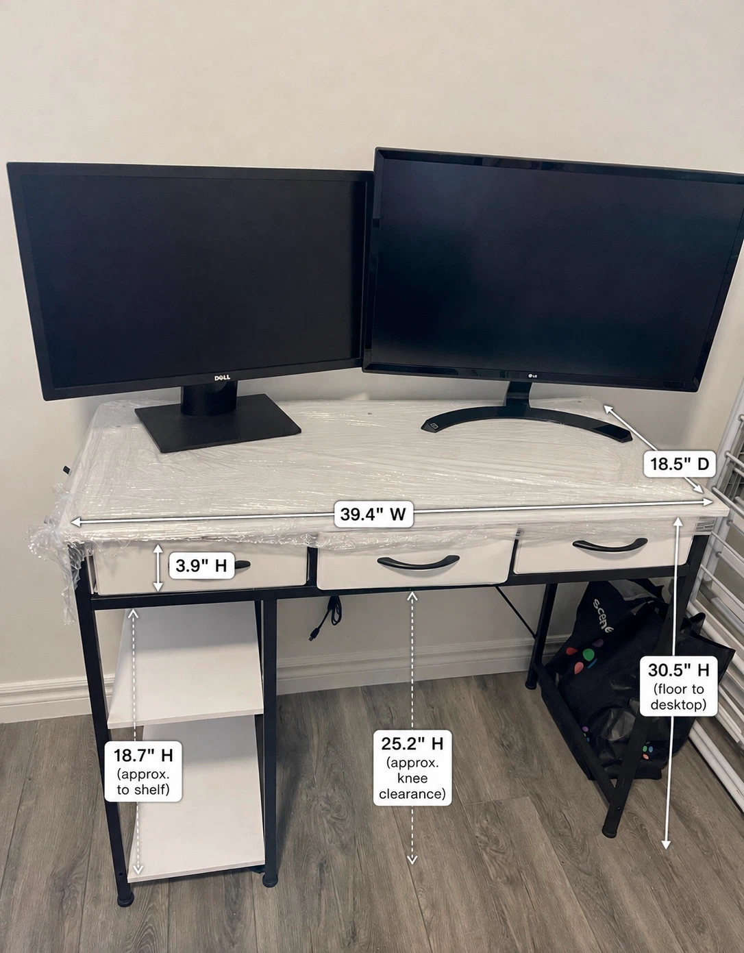 Computer Desk with Shelves
