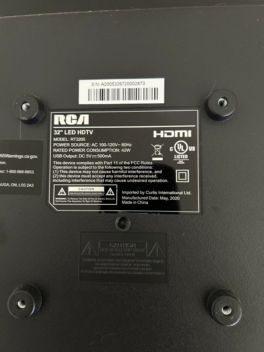 RCA 32 inch LED HDTV RT3205 - photo 2