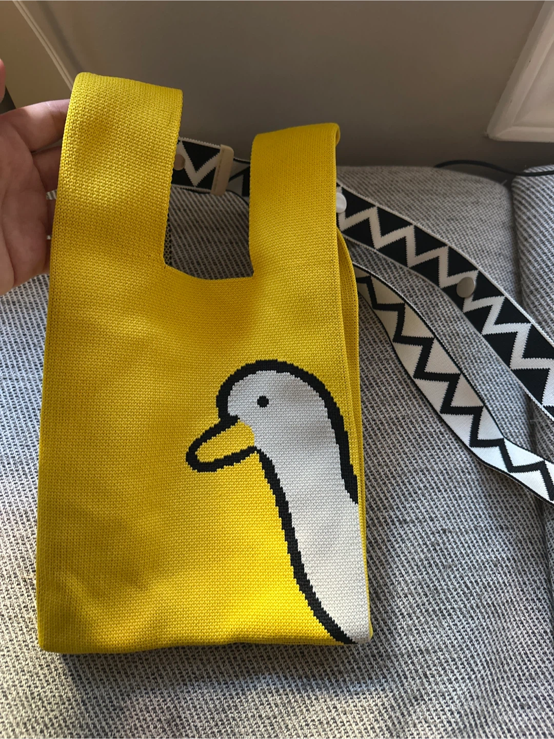 Yellow Duck Knit Tote Bag - photo 2