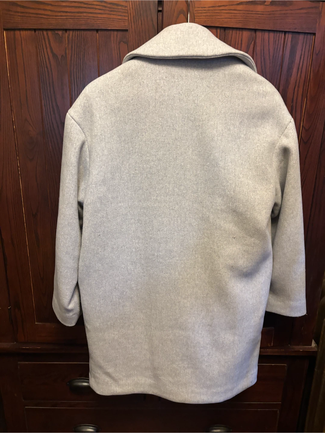 XS Abercrombie & Fitch Light Grey Wool-Blend Coat - photo 4