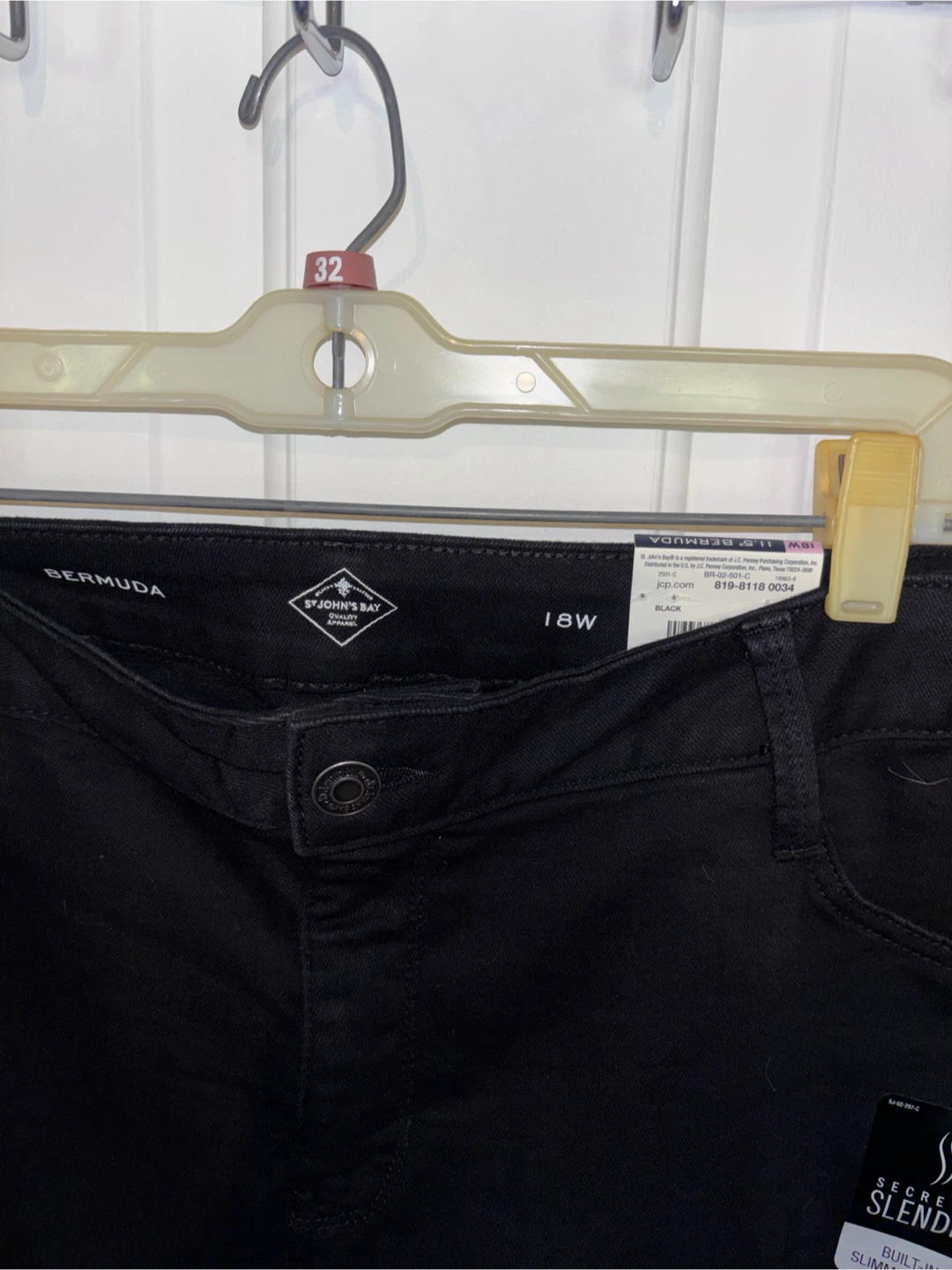 St. John's Bay Black Bermuda Shorts Size 18W - photo 3