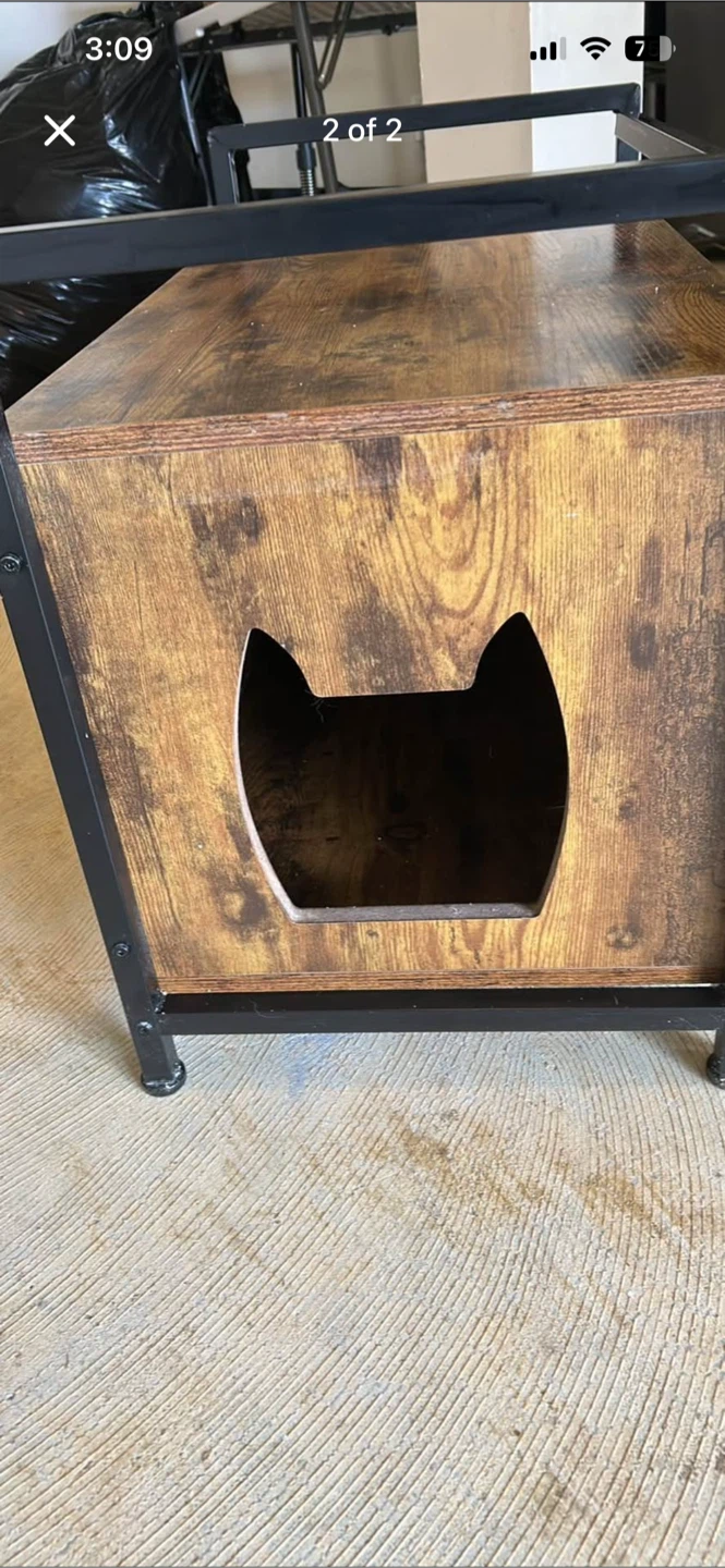 Industrial Style Cat Litter Box Enclosure - photo 2